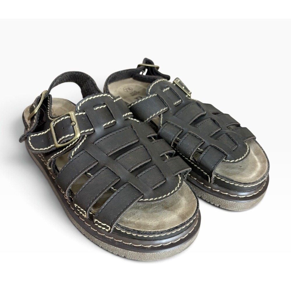 River Rapids Brown Fisherman Sandals Buckle Strap Chunky Sole Retro Casual Shoes